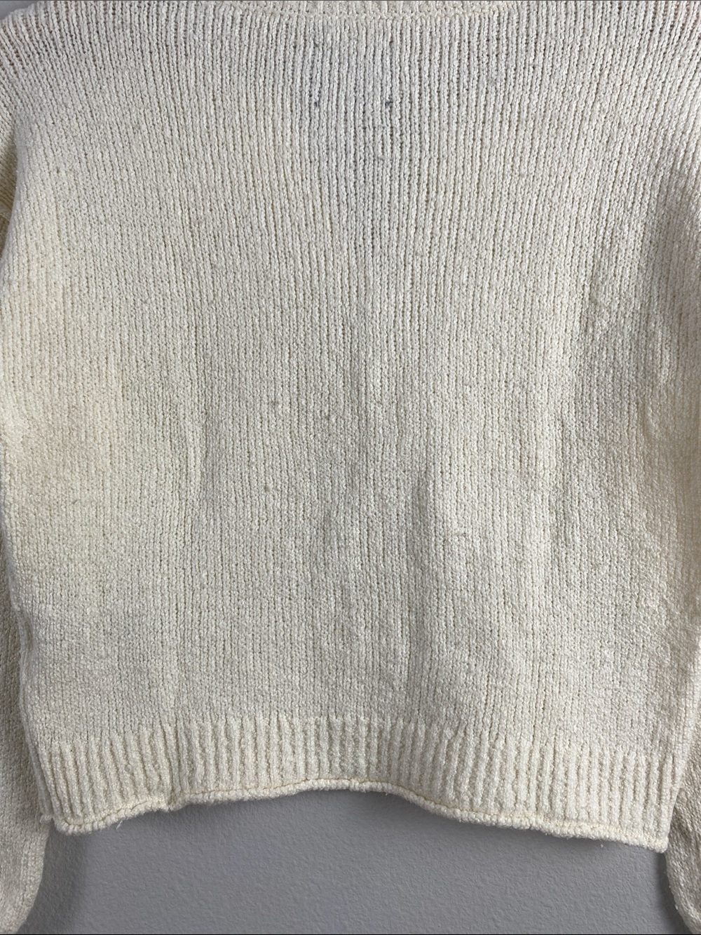 Abercrombie & Fitch Open Collar Roll Hem Long Sleeve Drop Shoulder Sweater - Picture 6 of 16